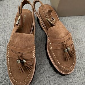 Donald Pliner Chestnut slingback loafer NWT